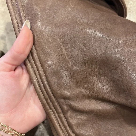 Leather Tan Wedge Boots - Picture 7 of 8